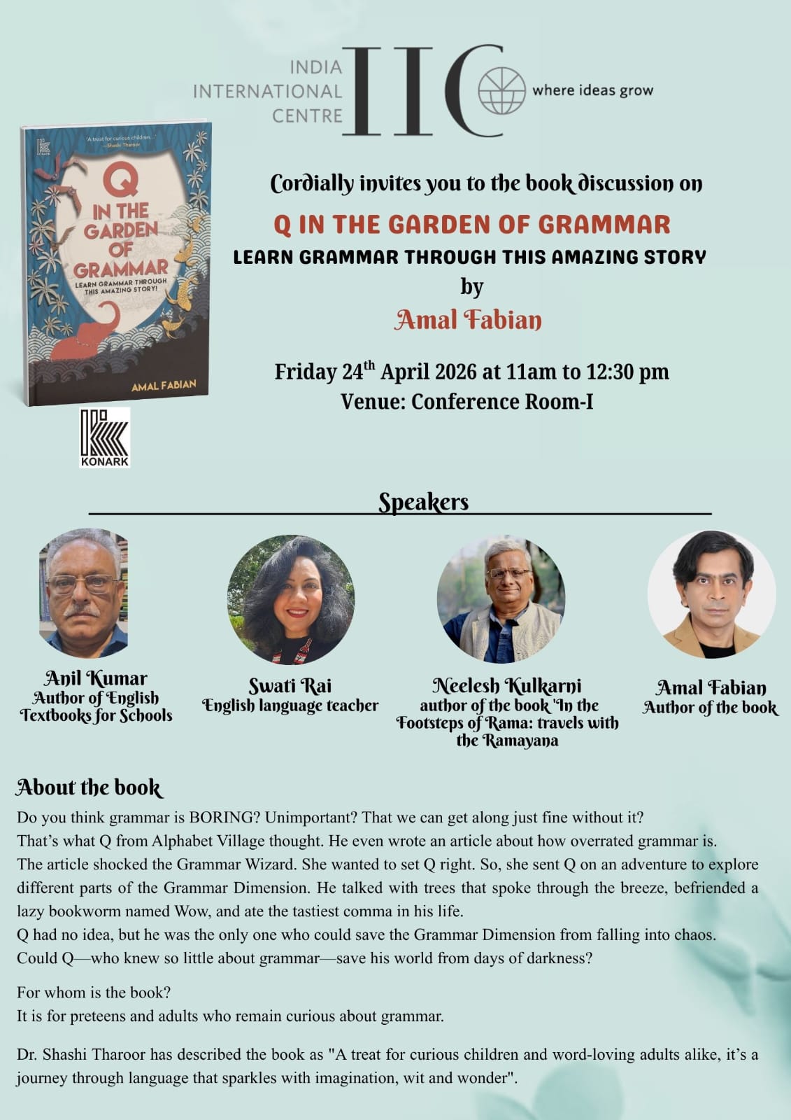 Poster about book talk 